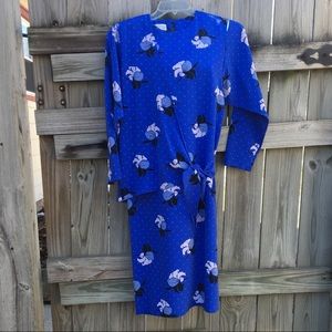 Vintage 80/90 Blue Charlene Addison Dress Size 7/8